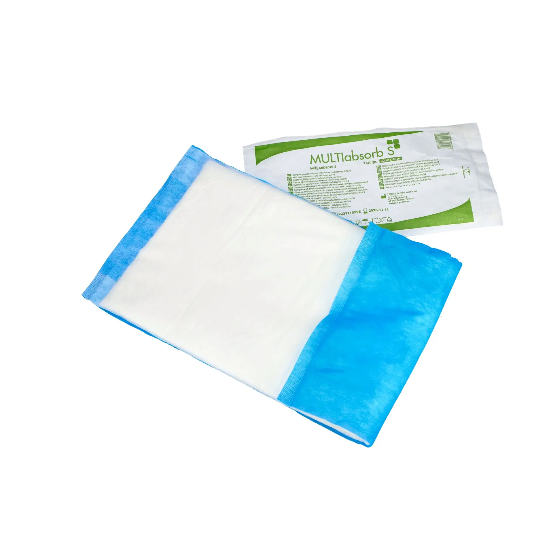 Kompresy MULTIabsorb sterilný 20x40 cm_ 8ks